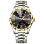 gold-silver mix colour watch fo men