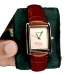 Cartier Tank Style Watch plain brown