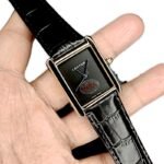 Cartier Tank Style Watch plain black