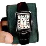 Cartier Tank Style Watch silver black - Image 5