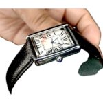 Cartier Tank Style Watch silver black - Image 2