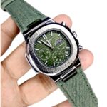 Patek Philippe Denim Chronograph Watch – Moon Phase & Multi-Function Dial - Image 4