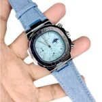 Denim Chronograph Watch - tiffeny