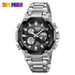 Original SKMEI 2210 Watch with Analog Digital Display and Stainless Steel Strap