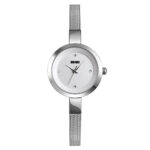 SKMEI 1390 Women's Slim Mesh Strap Watch – Silver - Image 2